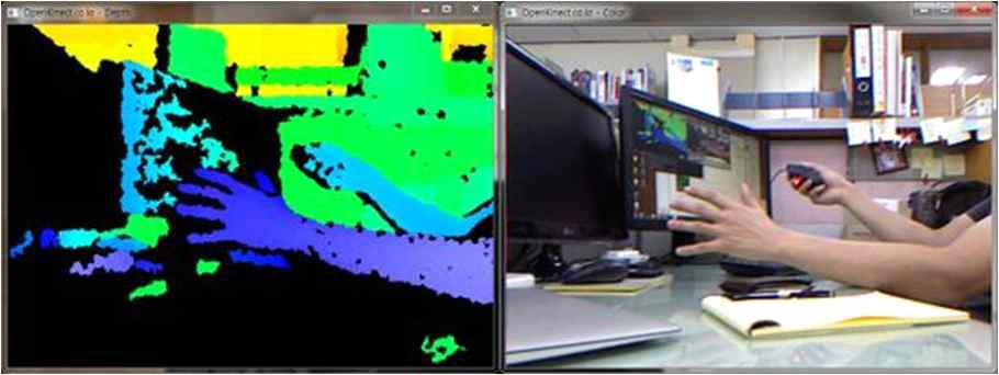 Freenect을 이용한 C++ 기반 RGB-D 데이터 획득 예