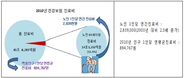 노인 1인당 연간 진료비 현황