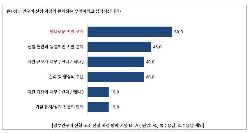 설문조사 결과 - 정부 지원의 문제