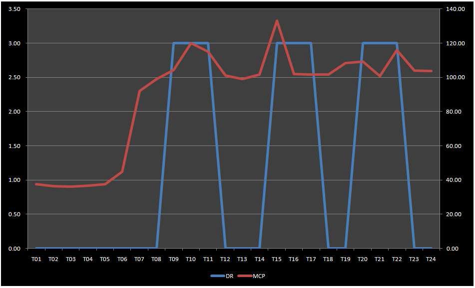 DR1의 시간대별 운영계획