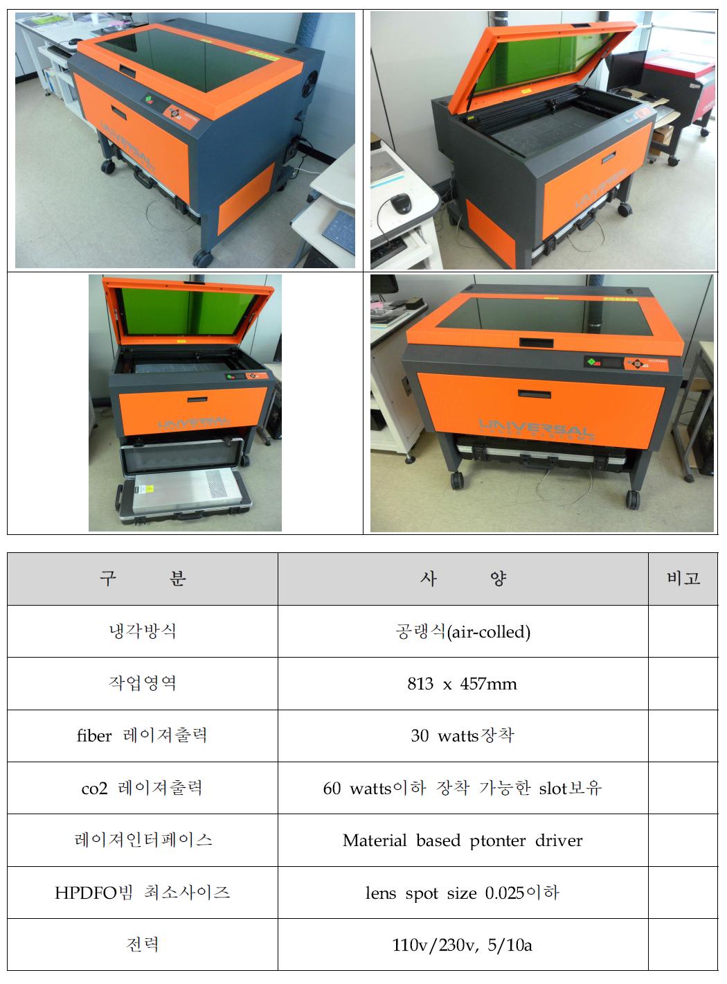 대형 Fiber 레이저 마킹장비 사양