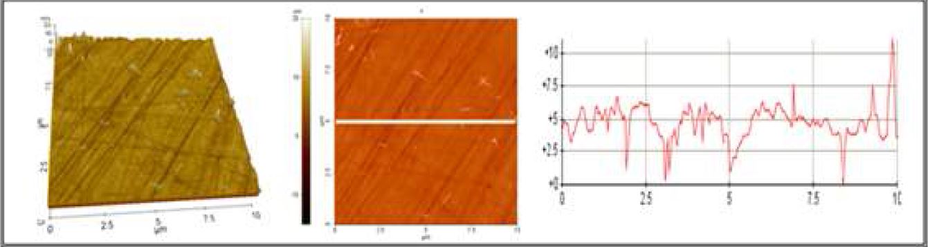 그림5. AFM images and data of 6H SiC wafer after CMP