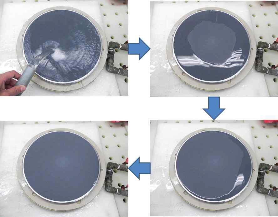 Sawing Porous Chuck의 Sucking Test