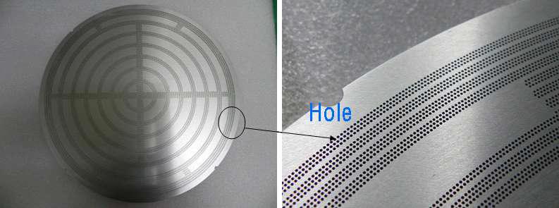 1차 Test용 Al Plate에 Hole이 형성된 형태