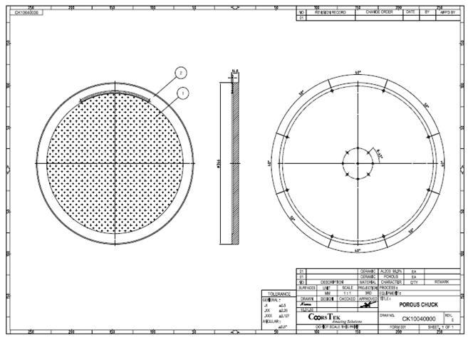 Laminating Porous Chuck 설계도면
