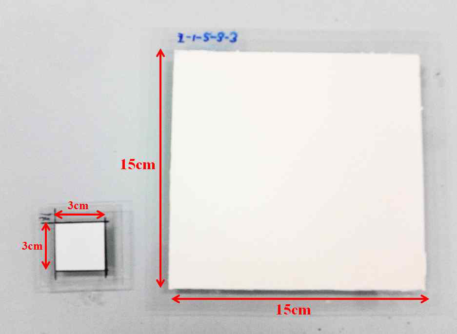 15×15cm2 크기의대면적방사선변환센서