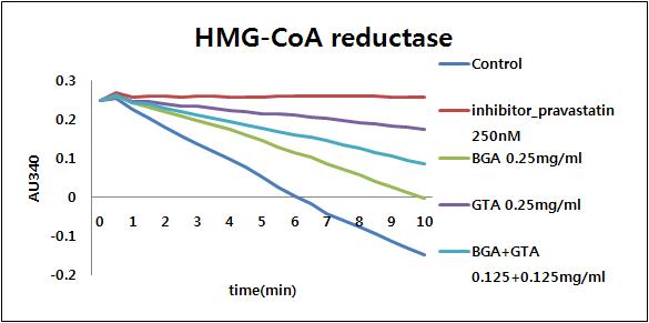 흑마늘녹차추출혼합물의 HMG-CoA reductase 활성 저해능