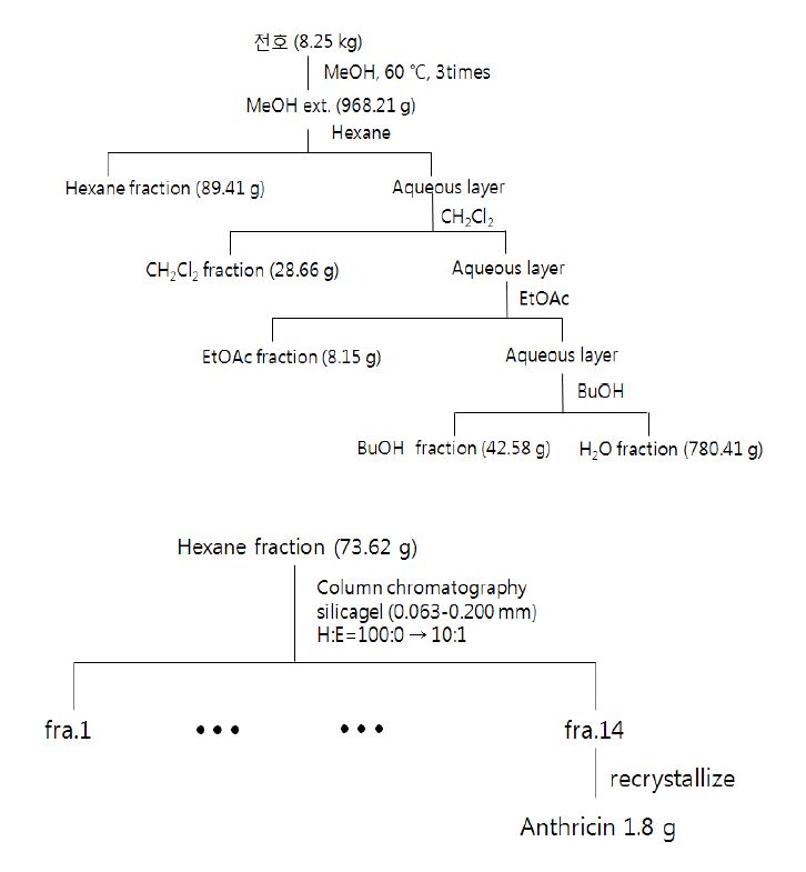 Fig. 49 섬전호 물질분리정제 과정