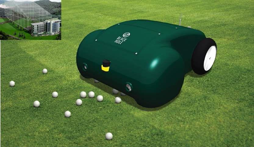 골프연습장 환경에 가상 적용한 무인 골프공수거로봇
