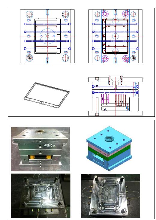INNER 금형 조립도, 모델링 및 사진