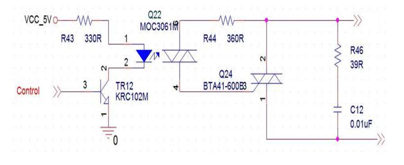 그림 2-10. 적용 Triac Dimming 시스템 회로도