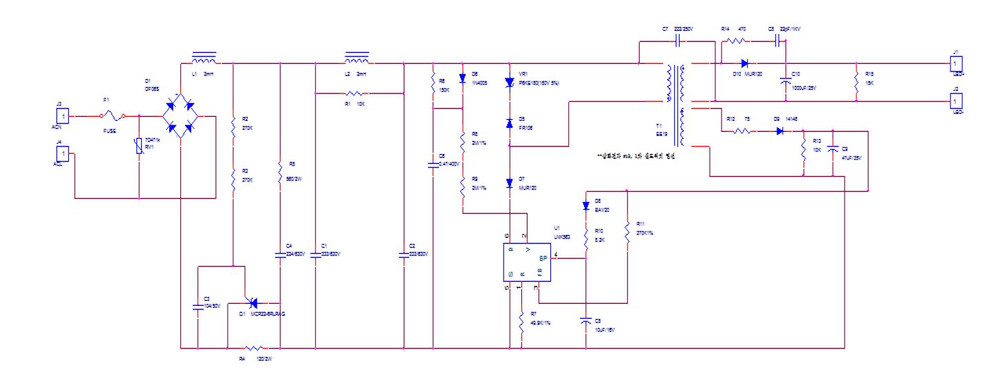[그림3-1. LED드라이버의 회로도]