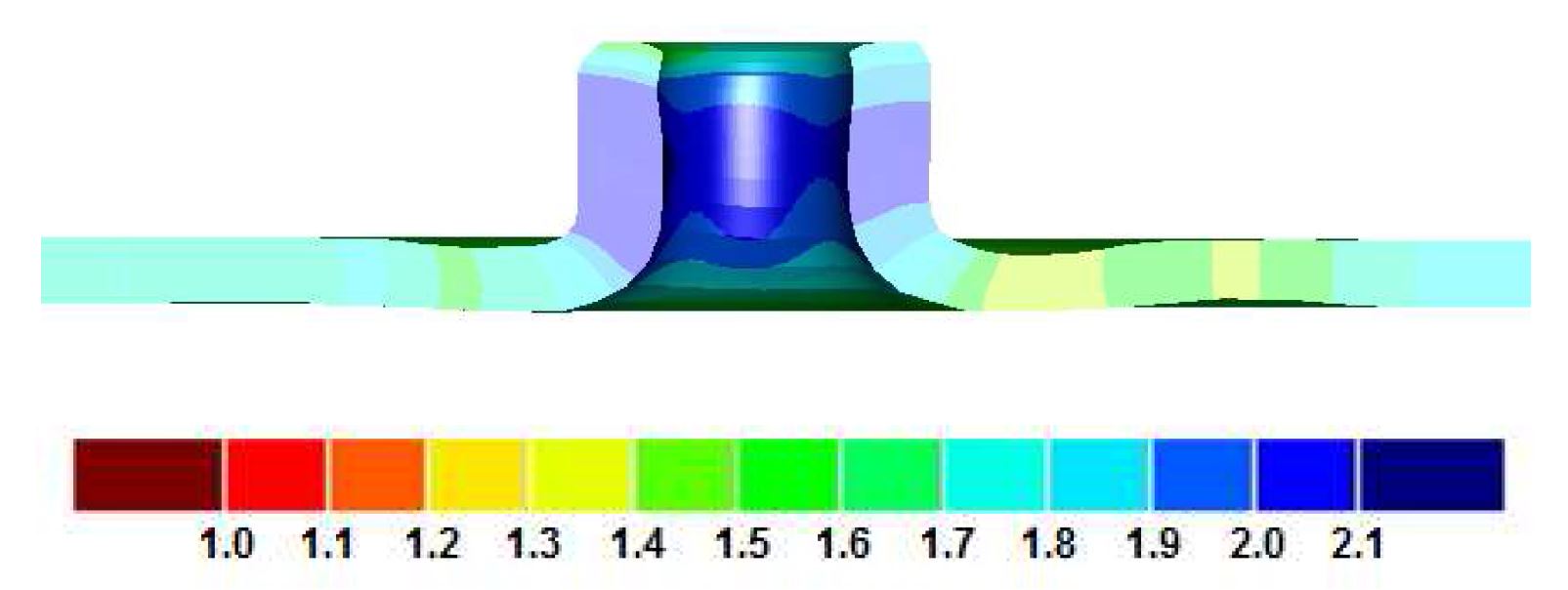 Fig. 27 업세팅공정 해석결과