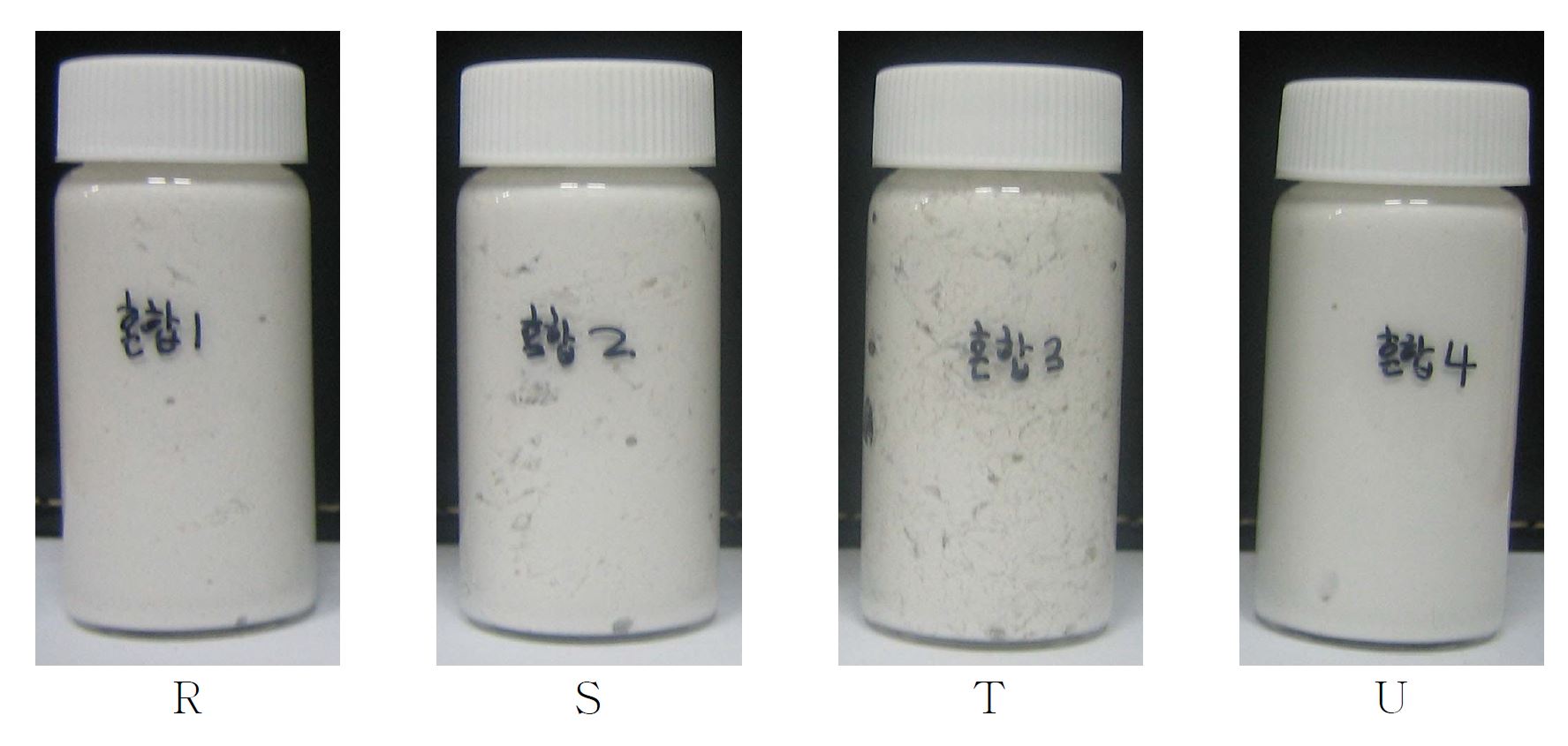 그림 12. 잔탄검 및 아라비아검 첨가량에 따른 칼슘 균질액의 분산 특성