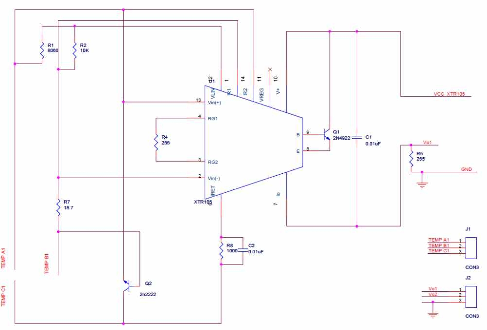 XTR105 4~20mA transmitter 회로