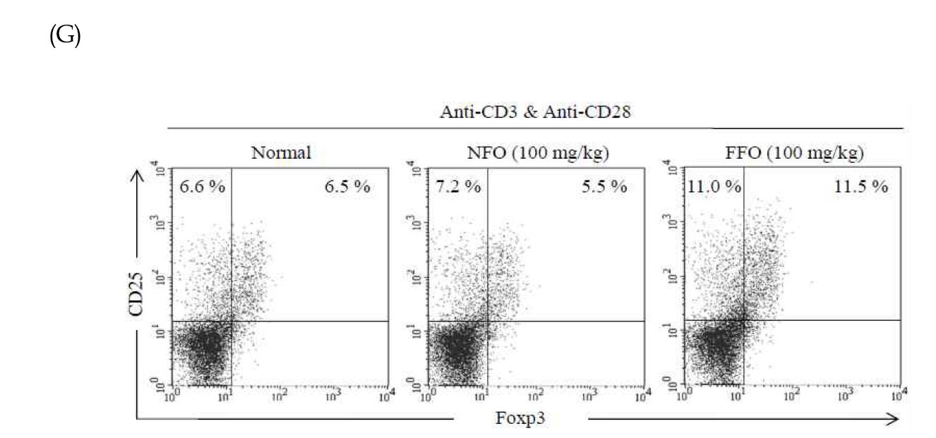 Figure 19. FFO administration promotes the differentiation of CD4+CD25+Foxp3+Treg