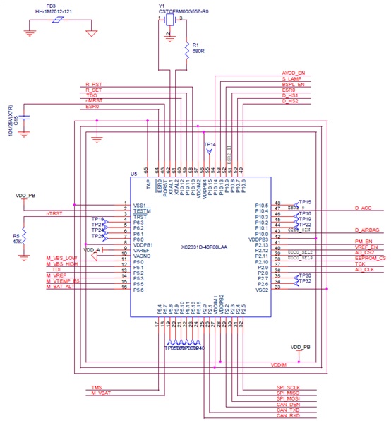 그림 47. 모듈통합형 PCB MCU 회로도