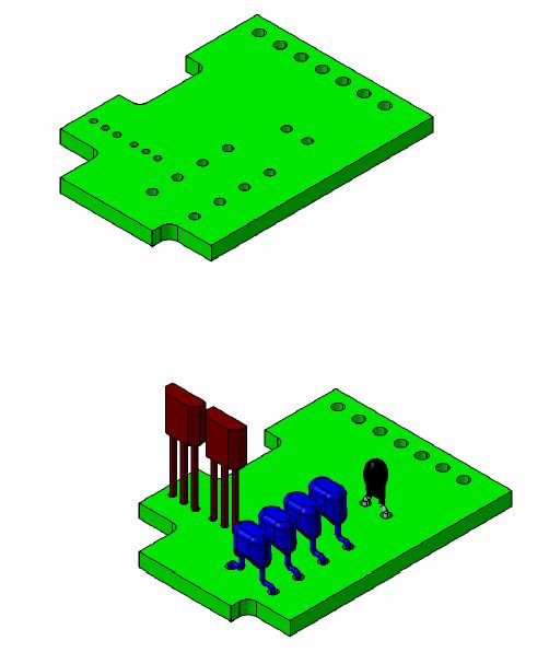 그림 50. Hall Sensor PCB CATIA 설계형상