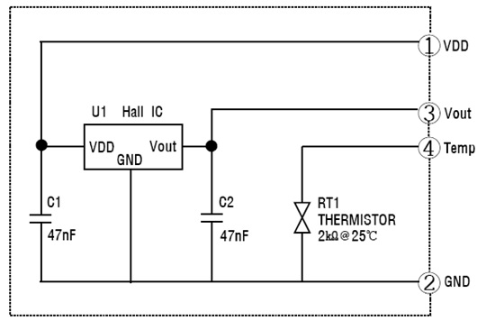 그림 52. Hall Sensor PCB 회로도