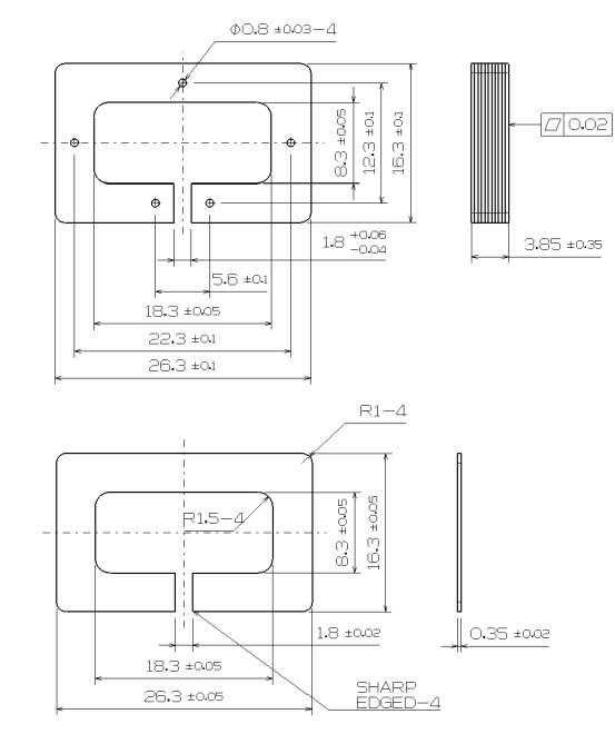 그림 63. Hall Sensor Magnetic Core(High) 2D 제작도면