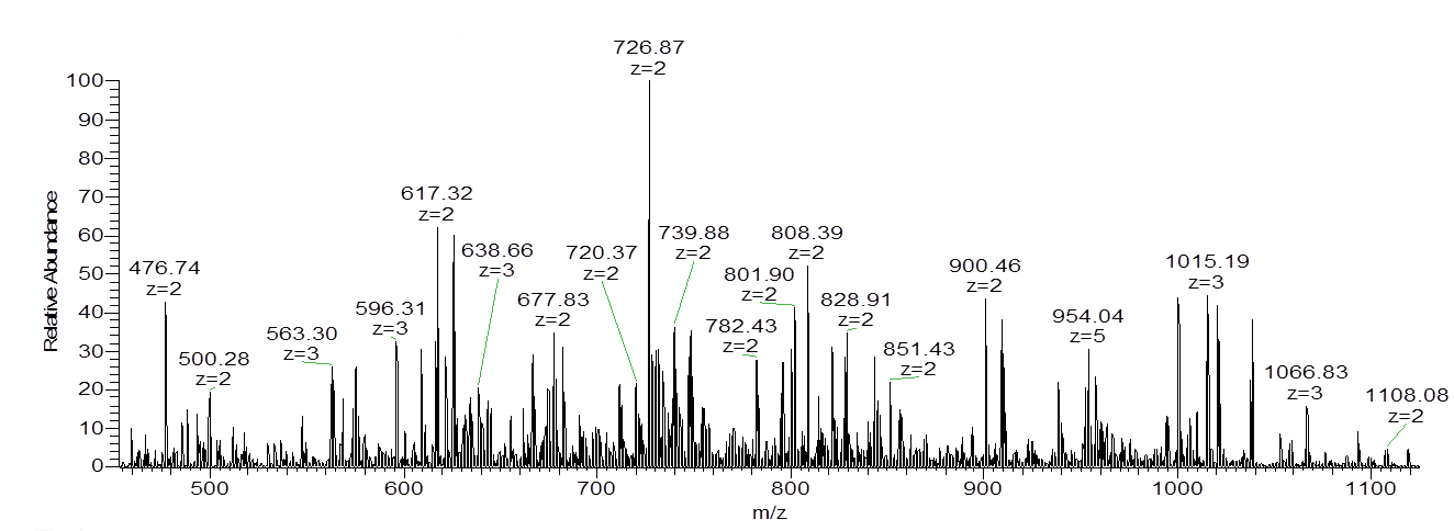 MS chromatogram of 50SFMKUF5 (RT: 19.25-48.25).
