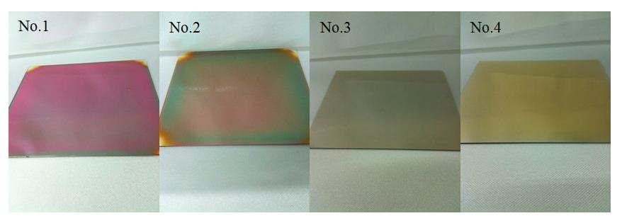 가스량에 따른 a-Si:H 의 성막 사진