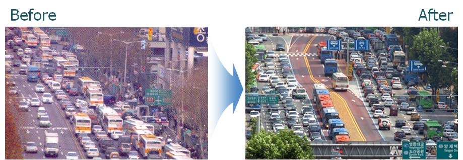 Figure 3-27. Establishment of bus-only central lanes