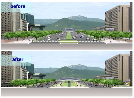 Figure 3-36. Gwangwhamun pedestrian mall plan