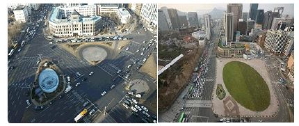 Figure 3-44. Seoul Plaza before and after