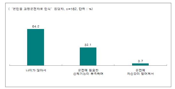 본인이 고령 운전자라고 생각하는 이유