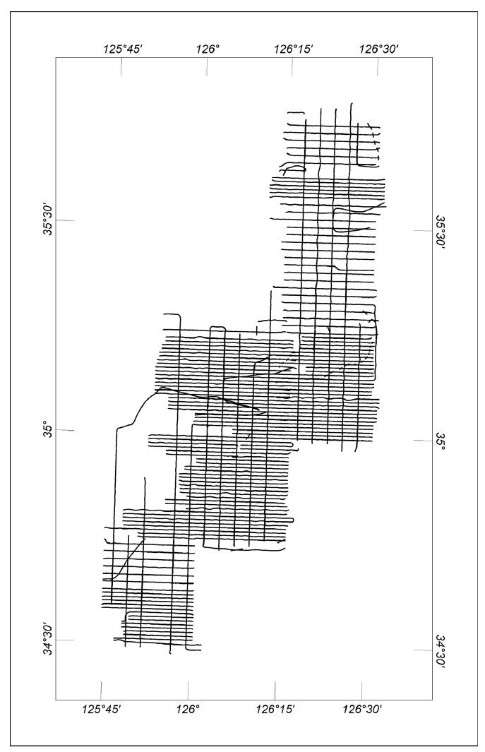 Flight path of geophysical survey in 2012. (그림 교체)