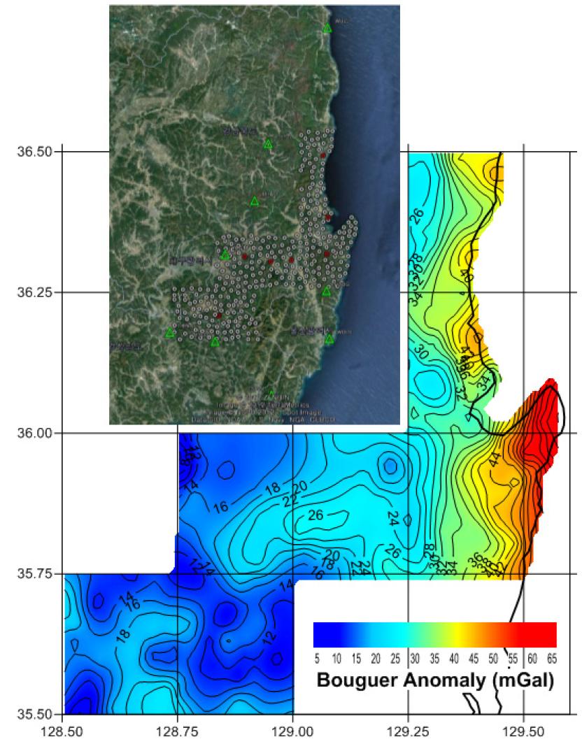 Bouguer Anomaly Map surveyed in 2012.