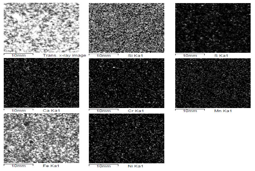 Elemental map of Zag for Si, S, Ca, Cr, Mn, Fe, Ni