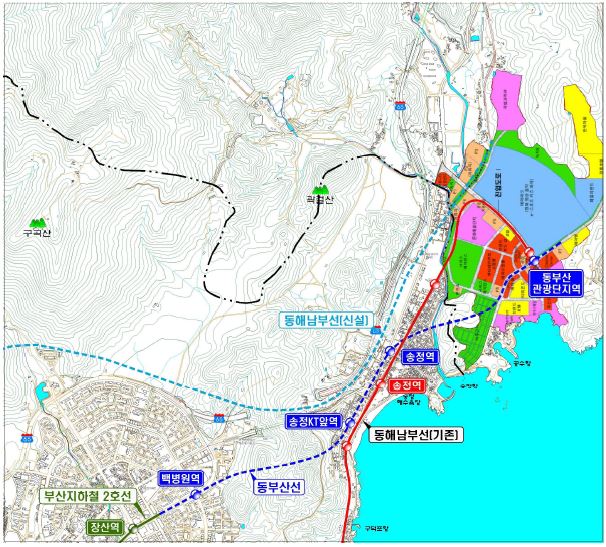 그림 3.15 동부산관광단지 조성사업 연계 검토