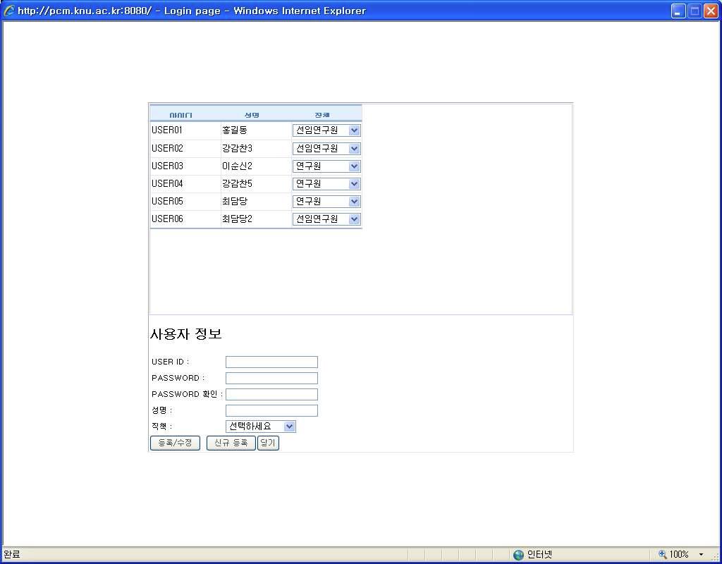 심사자 ID/Password 할당창