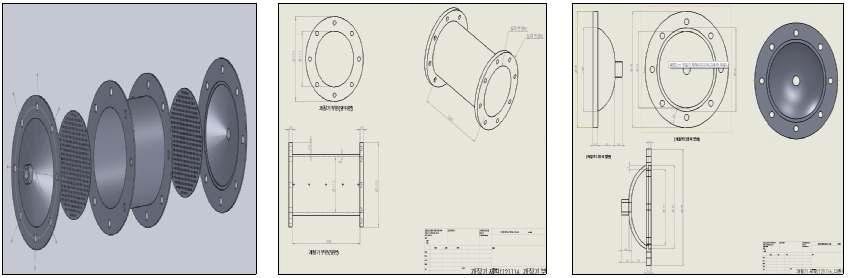 연료개질기 조립도 및 설계도면