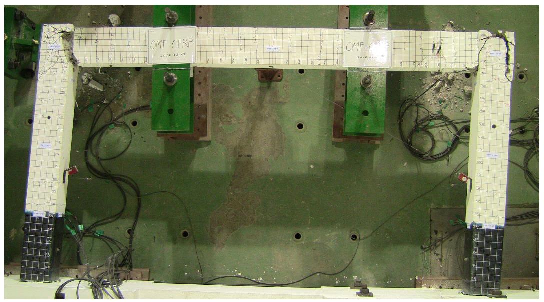 보통모멘트골조+탄소섬유시트 보강 실험결과