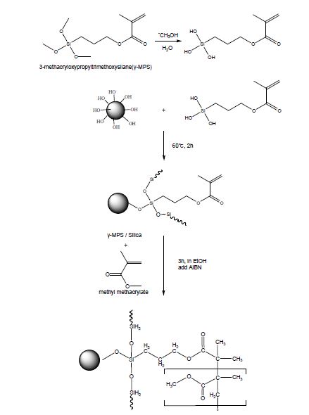 그림 28. PMMA-g-CFW의 합성 방법