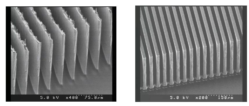 Photolithography와 건식 에칭 방법으로 제작된 high aspect ratio 회절 격자