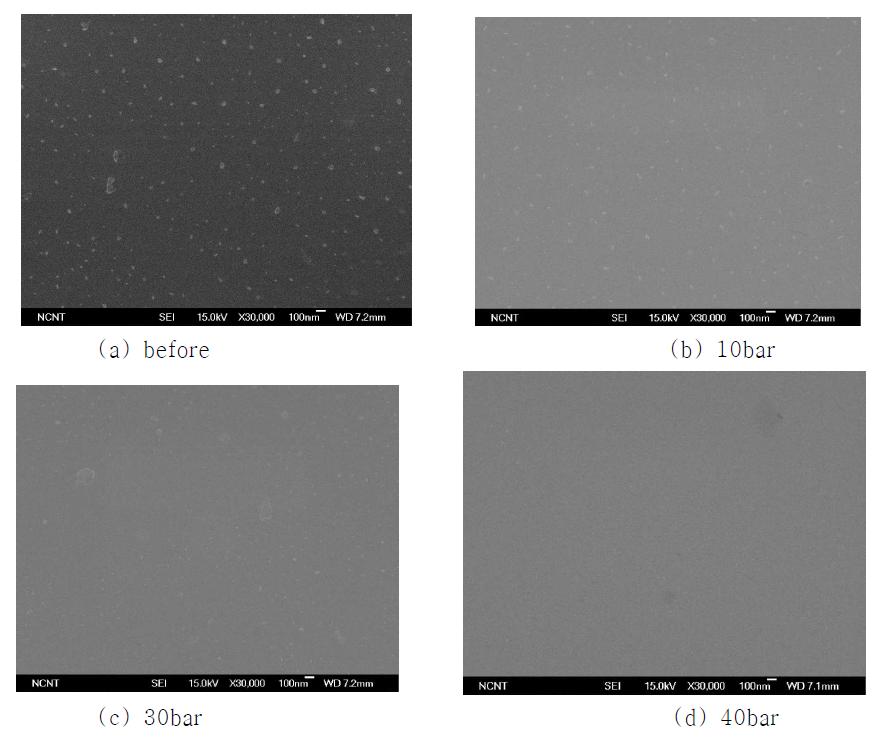 Removal of 10nm SiO2 with pure CO2