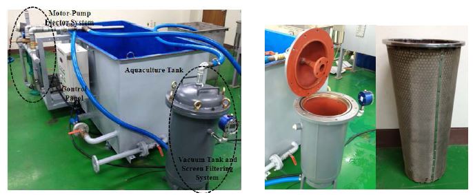 Fig. 1 Photograph of sea water supply and solid removal system using ejector