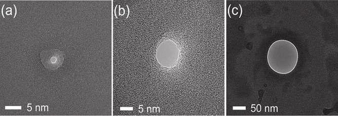 Focused beam 기술로 제작된 solid state nano-pore (SiN membrane)의 현미경 사진
