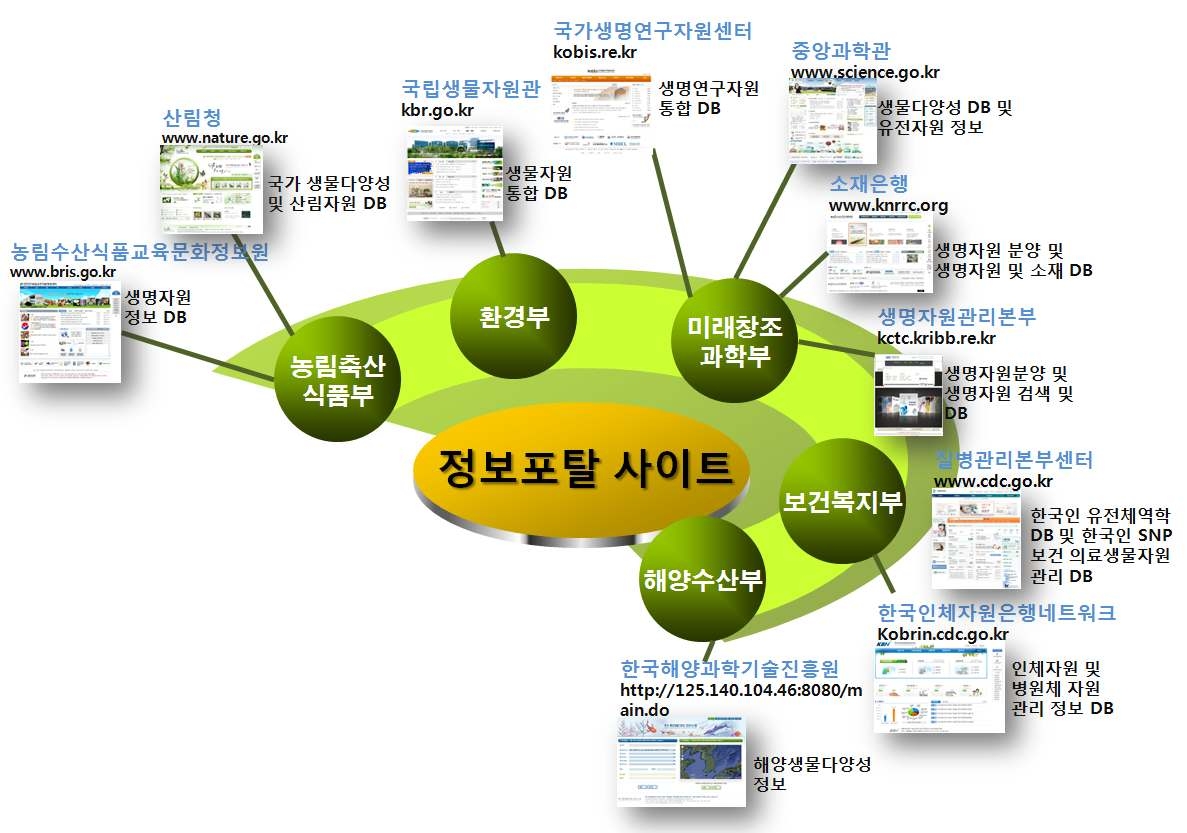 부처별 주요 정보사이트 현황 ('12년)