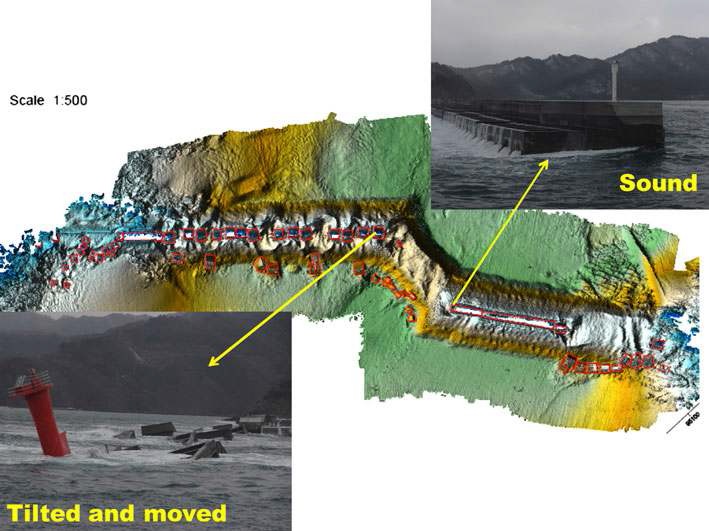 그림 6.5 State of damage of the caissons