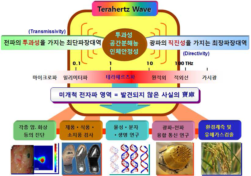 테라헤르츠파(terahertz wave) 기술 및 응용 분야