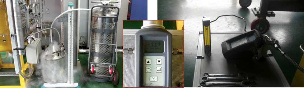 압축기시스템↔ORS↔Cold Box↔Buffer Tank 정화작업 및 이슬점 측정