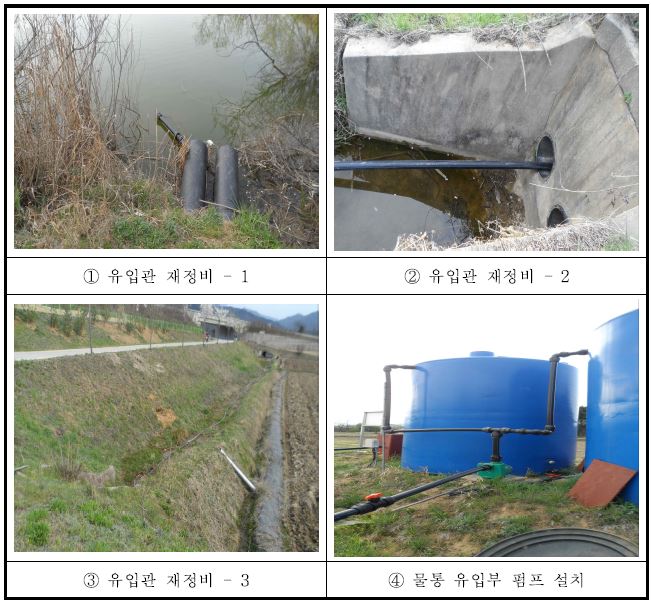 수도시설 설치 및 재정비