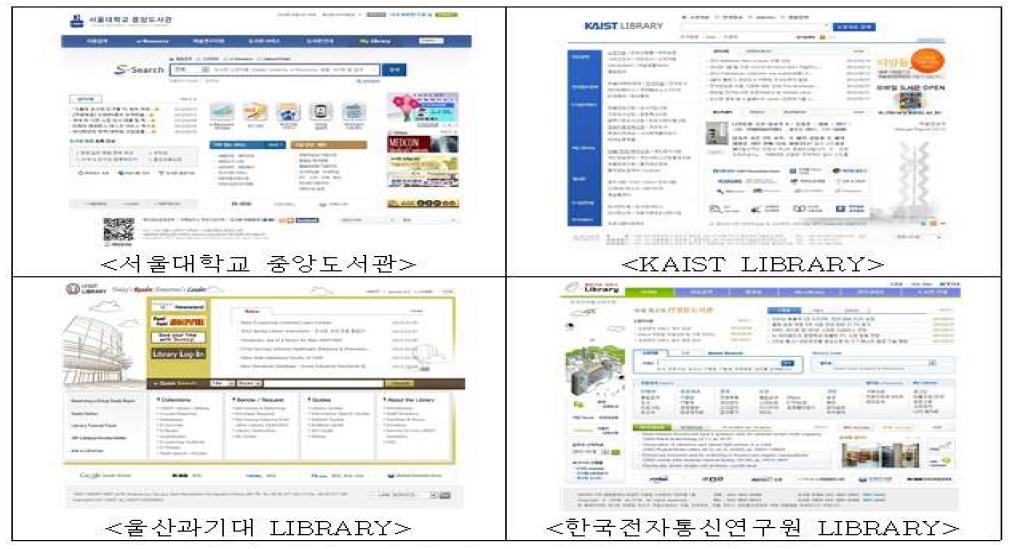 유사기관 전자정보 서비스 구축 현황