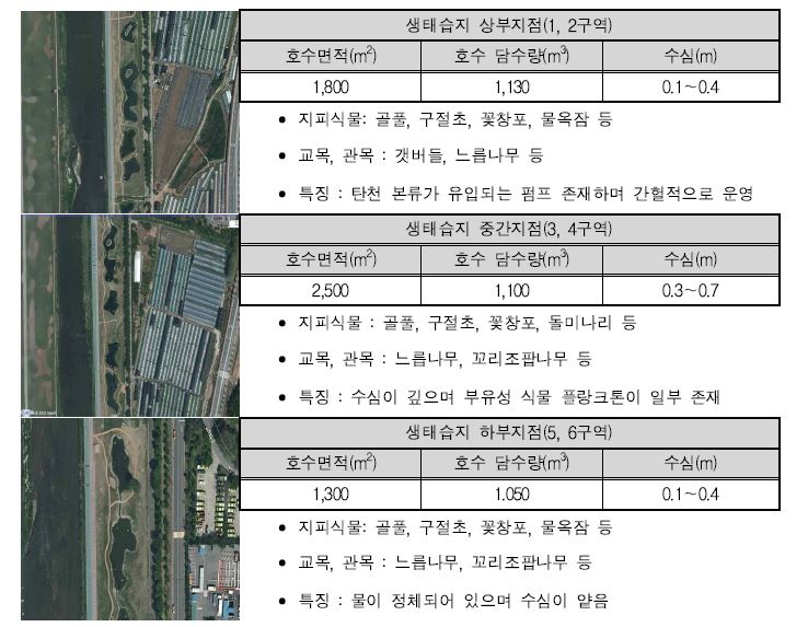 그림 5.9 성남시 탄천 생태습지 현장조사결과