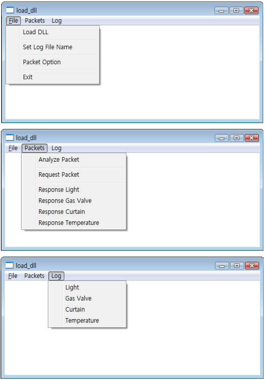 DLL 모듈 구동을 위한 응용프로그램 GUI